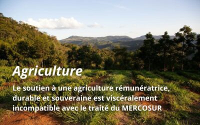 Le soutien à une agriculture rémunératrice, durable et souveraine est viscéralement incompatible avec le traité du MERCOSUR