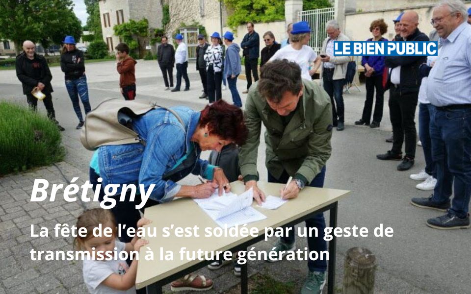 Photo article du Bien Public : La fête de l’eau s’est soldée par un geste de transmission à la future génération