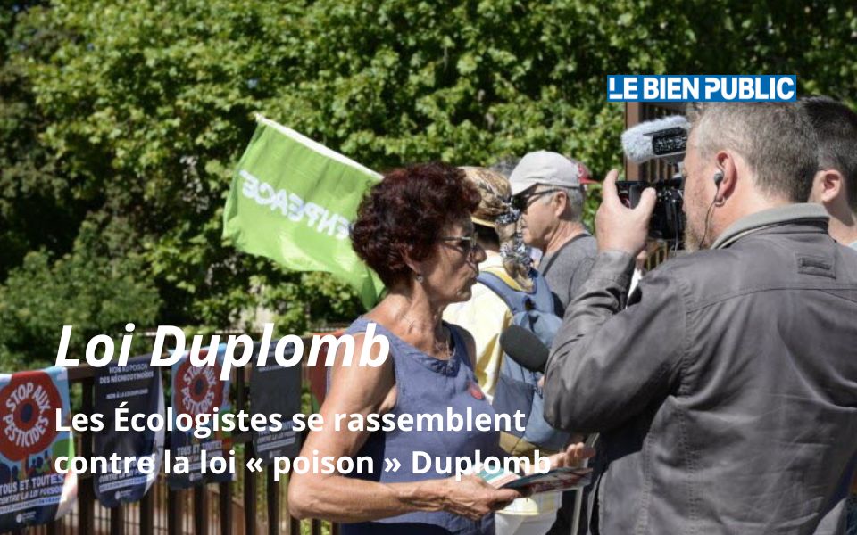 Photo de Catherine Hervieu prise lors du rassemblement contre la loi Duplomb le 29 juin 2025 à Dijon