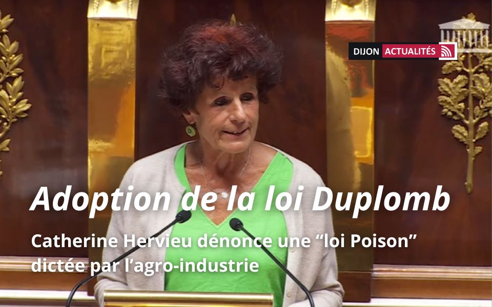 Photo de l'article paru dans Infos Dijon "Après l'adoption de la loi Duplomb, Catherine Hervieu poursuit « la mobilisation »"
