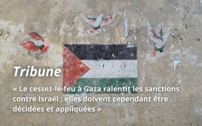 « Le cessez-le-feu à Gaza ralentit les sanctions contre Israël ; elles doivent cependant être décidées et appliquées »
