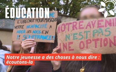 Notre jeunesse a des choses à nous dire : écoutons-la